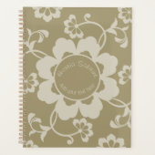 金エレガントフローラ装飾ヴィンテージ プランナー手帳 (正面)
