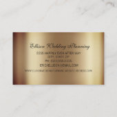 金エレガントモダンミニマル属金ゴールド結婚の 名刺 (裏面)