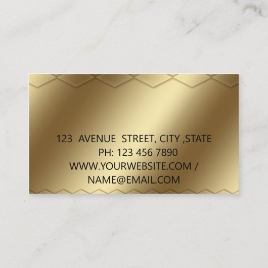 金エレガントモダン名名刺 名刺 (裏面)