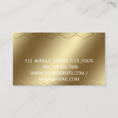 金エレガントモダン名名刺 名刺 (裏面)