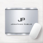 金エレガントモダン属銀ルックモノグラム マウスパッド (マウス)