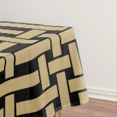 金エレガントモダン茶色のバスケット織りパターン テーブルクロス (インサイチュ)