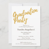 金エレガントモダン金卒業党 招待状 (正面)