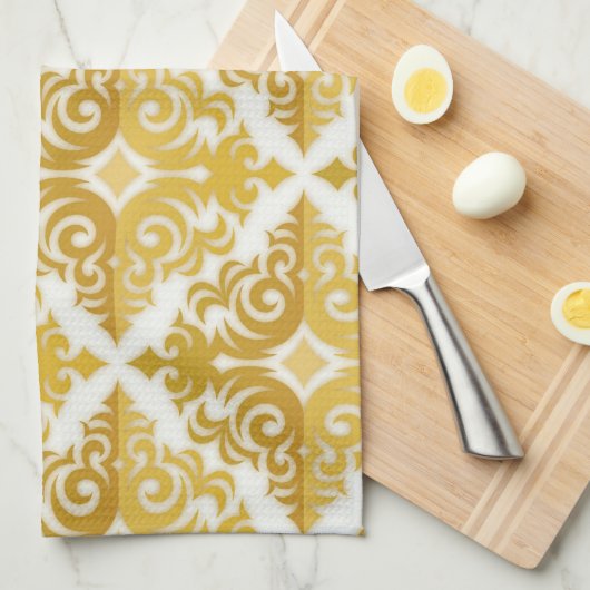 金エレガントヴィンテージ キッチンタオル (四つ折り)