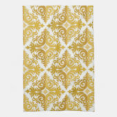 金エレガントヴィンテージ キッチンタオル (縦)