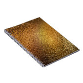 金エレガント光沢レザーテクスチャ ノートブック (右側)