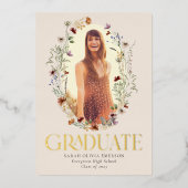 金エレガント実在箔の研究発表 箔招待状 (正面)