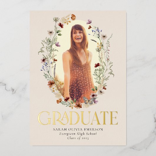 金エレガント実在箔の研究発表 箔招待状 (正面)