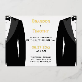 金エレガント実在箔ゲイ結婚式招待状 箔招待状