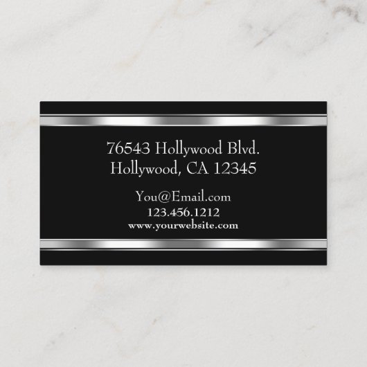 金エレガント属プロフェッショナル企業の銀 名刺 (裏面)