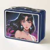 金エレガント属弁当箱 メタルランチボックス (裏面)