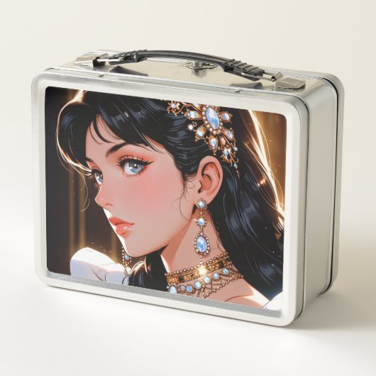金エレガント属弁当箱 メタルランチボックス (裏面)