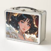 金エレガント属弁当箱 メタルランチボックス (正面)