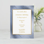 金エレガント属海軍金ゴールド誕生日招待状 招待状 (スタンド正面)