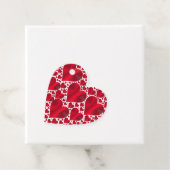 金エレガント属赤いハートバレンスタイリッシュズ フェイバータグ (インサイチュ)