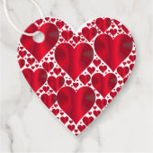 金エレガント属赤いハートバレンスタイリッシュズ フェイバータグ (正面)