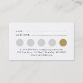 金エレガント属金ゴールドグレーサロンロイヤリティカード ロイヤリティカード (裏面)