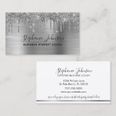 金エレガント属銀グリッタードリップボスレディ 名刺 (正面/裏面)