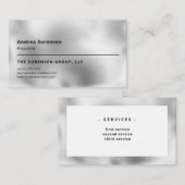 金エレガント属銀プロフェッショナル名刺 名刺 (正面/裏面)