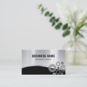 金エレガント属銀プロフェッショナル整備士 名刺 (スタンド正面)