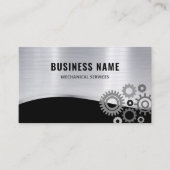 金エレガント属銀プロフェッショナル整備士 名刺 (正面)