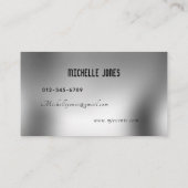金エレガント属銀ミニマルデザイン 名刺 (裏面)