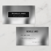 金エレガント属銀ミニマルデザイン 名刺 (正面/裏面)