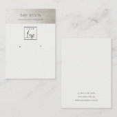 金エレガント属銀ロゴイヤリング表示装置 名刺 (正面/裏面)