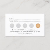 金エレガント属銅サロンロイヤリティカード ロイヤリティカード (裏面)