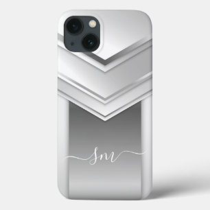 金エレガント属3Dルック書道金ゴールドモノグラム iPhone 13ケース