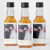 金エレガント本の結婚写真 リキュールボトルラベル (ボトル)