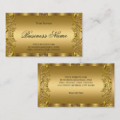金エレガント王室の華美金金ゴールド 名刺 (正面/裏面)
