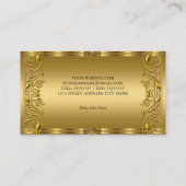 金エレガント王室の華美金金ゴールド 名刺 (裏面)