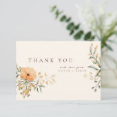 金エレガント秋花結婚のサンキューカード サンキューカード (スタンド正面)