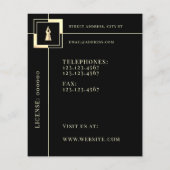 金エレガント筆ペン公証人フライヤー チラシ (裏面)