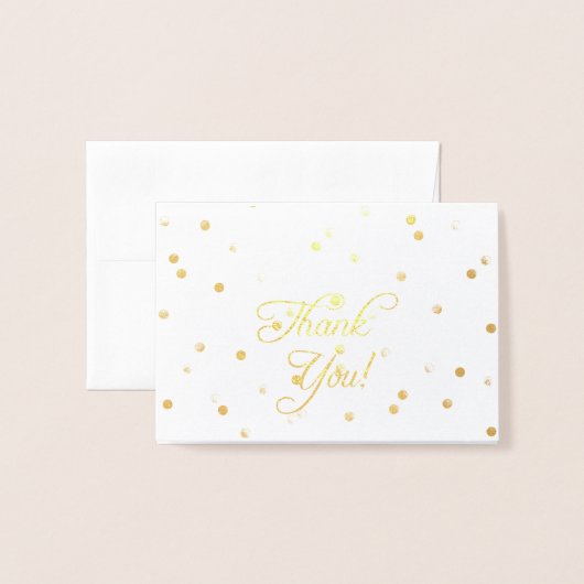 金エレガント箔お礼 箔カード (封筒付き正面)