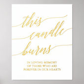 金エレガント箔この蝋燭 箔ポスター (正面)