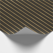 金エレガント箔とダークブラウン ラッピングペーパー (角)