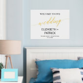 金エレガント箔とブラック結婚の歓迎 箔ポスター (インサイチュ (寝室))