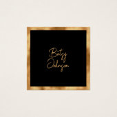 金エレガント箔と黒の名刺 (正面)