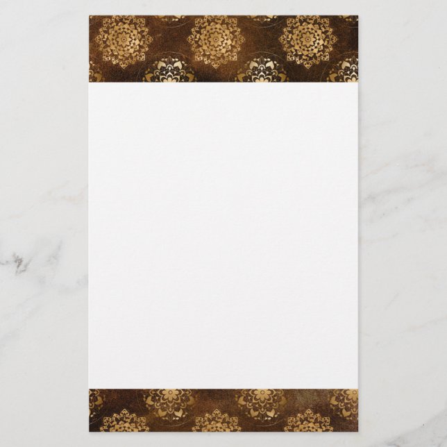 金エレガント箔と黒インディアン曼荼羅 (正面)