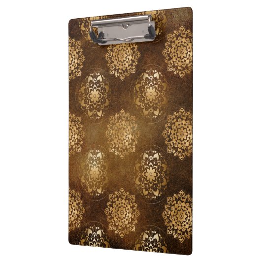 金エレガント箔と黒インディアン曼荼羅 クリップボード (左)