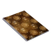 金エレガント箔と黒インディアン曼荼羅 ノートブック (右側)