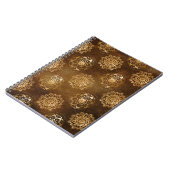 金エレガント箔と黒インディアン曼荼羅 ノートブック (左側)