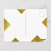 金エレガント箔と4枚の写真クリスマスホリデー ポストカード (裏面)