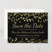 金エレガント箔の外観紙吹雪の保存 案内ポストカード (正面/裏面)