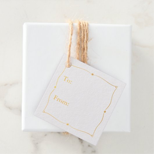 金エレガント箔の実在メッセージカードへ フェイバータグ (箱)
