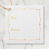 金エレガント箔の実在メッセージカードへ フェイバータグ (正面)