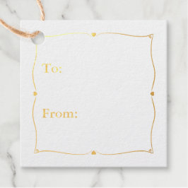 金エレガント箔の実在メッセージカードへ フェイバータグ