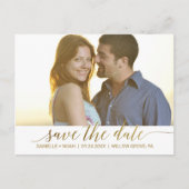 金エレガント箔の書跡の日付写真を保存 案内ポストカード (正面)